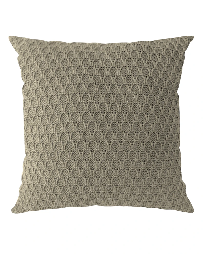 Almofada Tricot Colmeia - Castor 50x50cm