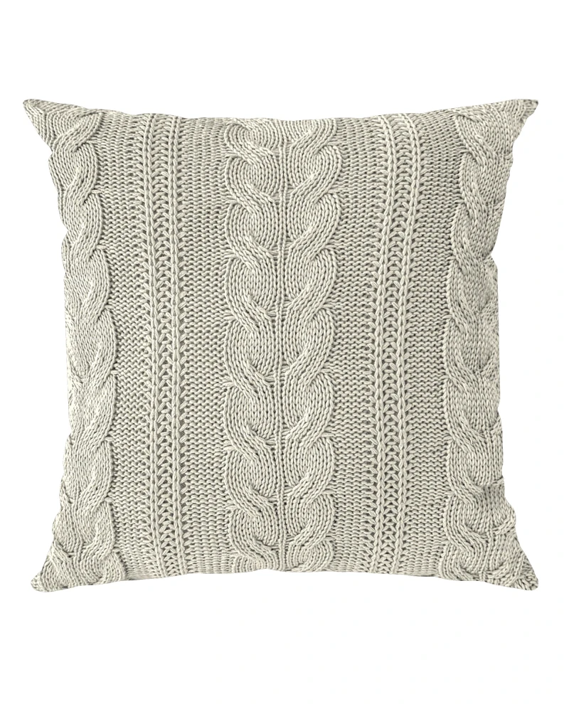 Almofada Tricot Trançada - Natural 50x50cm