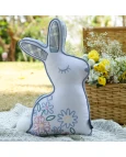 Almofada Coelho da Páscoa Azul - 30 x 48cm