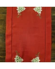 Caminho de Mesa Vermelho Bordado - 0,45x1,40cm