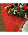 Caminho de Mesa Vermelho Bordado - 0,45x1,40cm