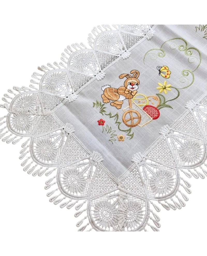 Caminho de Mesa com Guipure - Coelhos 0,40 x 1,40m