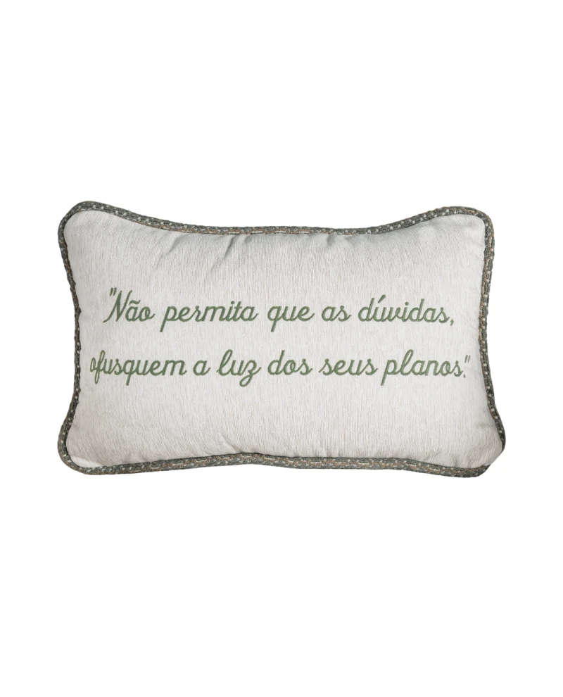 Capa de Almofada Concept Bordada com Cordonê - Verde 35x55cm