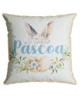Capa de Almofada Feliz Páscoa - 43x43cm