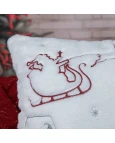 Capa de Almofada Natalina Bordada - Bordo 43x43cm