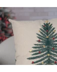 Capa de Almofada Natalina Bordada - Verde 43x43cm