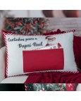 Capa de Almofada Natalina - Cartinha para Papai Noel 35x55cm