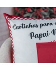 Capa de Almofada Natalina - Cartinha para Papai Noel 35x55cm