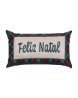 Capa de Almofada Natalina - Feliz Natal 28x48cm