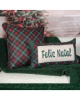 Capa de Almofada Natalina - Feliz Natal 28x48cm