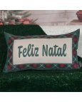 Capa de Almofada Natalina - Feliz Natal 28x48cm