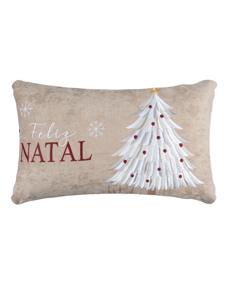 Capa de Almofada Natalina - Feliz Natal 35x55cm