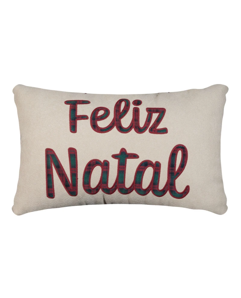Capa de Almofada Natalina - Feliz Natal 35x55cm