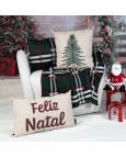 Capa de Almofada Natalina - Feliz Natal 35x55cm