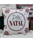 Capa de Almofada Natalina - Feliz Natal 50x50cm