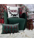 Capa de Almofada Natalina - Guirlanda Noel 50x50cm