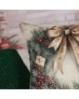 Capa de Almofada Natalina - Guirlanda de Natal 43x43cm