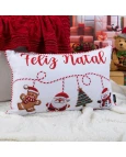 Capa de Almofada Natalina - Motivos Natalinos 35x55cm
