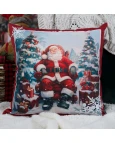 Capa de Almofada Natalina - Papai Noel 43x43cm