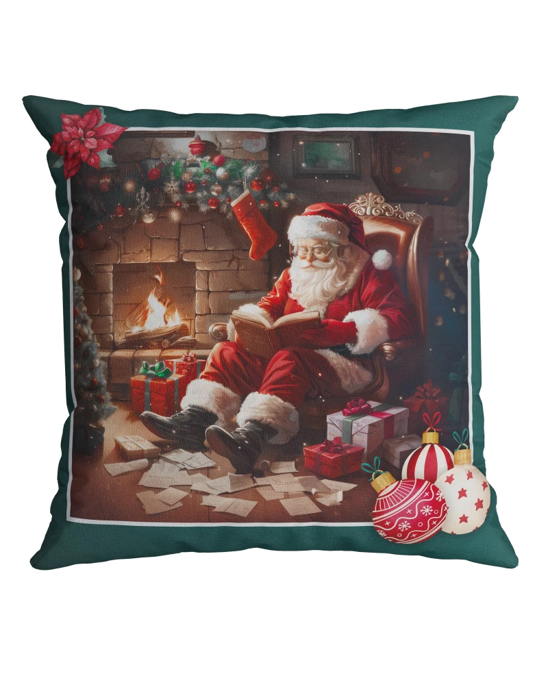 Capa de Almofada Natalina - Papai Noel 43x43cm