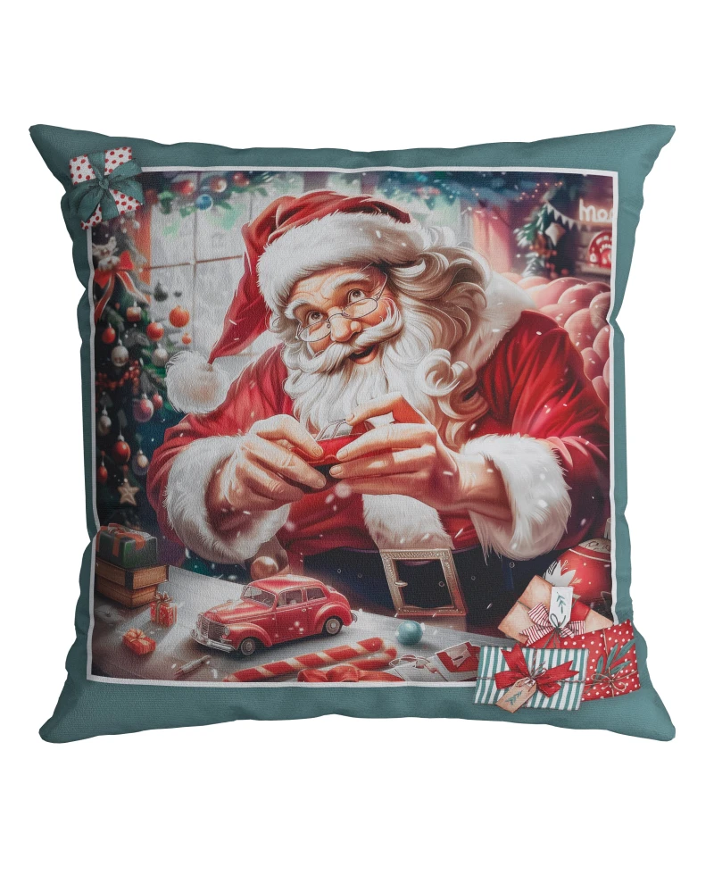 Capa de Almofada Natalina - Papai Noel 43x43cm