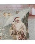 Capa de Almofada Natalina - Papai Noel Dourado 43x43cm
