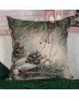 Capa de Almofada Natalina - Pinha de Natal 43x43cm
