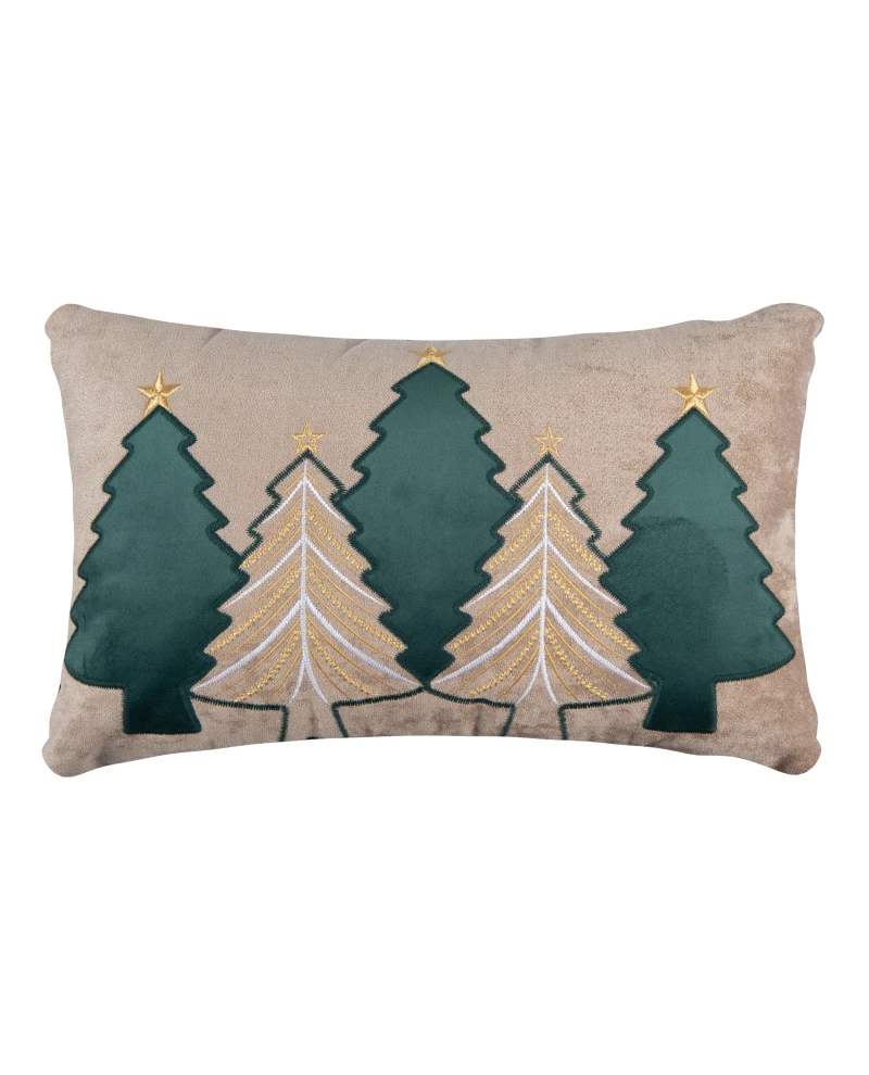 Capa de Almofada Natalina - Pinheirinhos 35x55cm