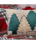 Capa de Almofada Natalina - Pinheirinhos 35x55cm