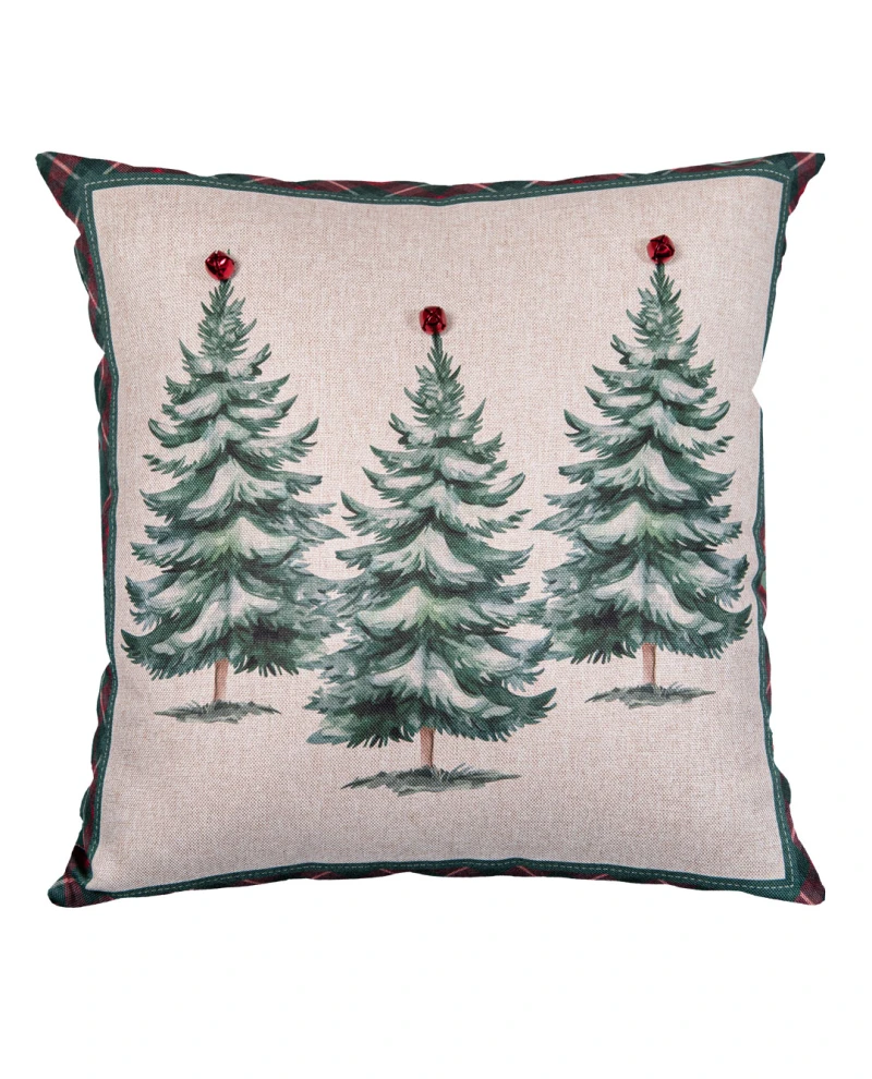 Capa de Almofada Natalina - Pinheirinhos 50x50cm