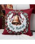 Capa de Almofada Natalina - Sino de Natal 43x43cm