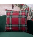 Capa de Almofada Natalina Xadrez - 50x50cm