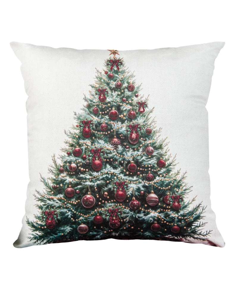 Capa de Almofada Natalina Pinheiro de Natal - 43x43cm
