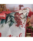 Capa de Almofada Natalina com Cordonê - Feliz Natal 43x43cm