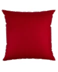 Capa de Almofada Natalina com Cordonê - Vermelha 43x43cm