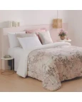 Edredom Queem Dupla Face Floral - 100% Poliéster 2,20x2,40