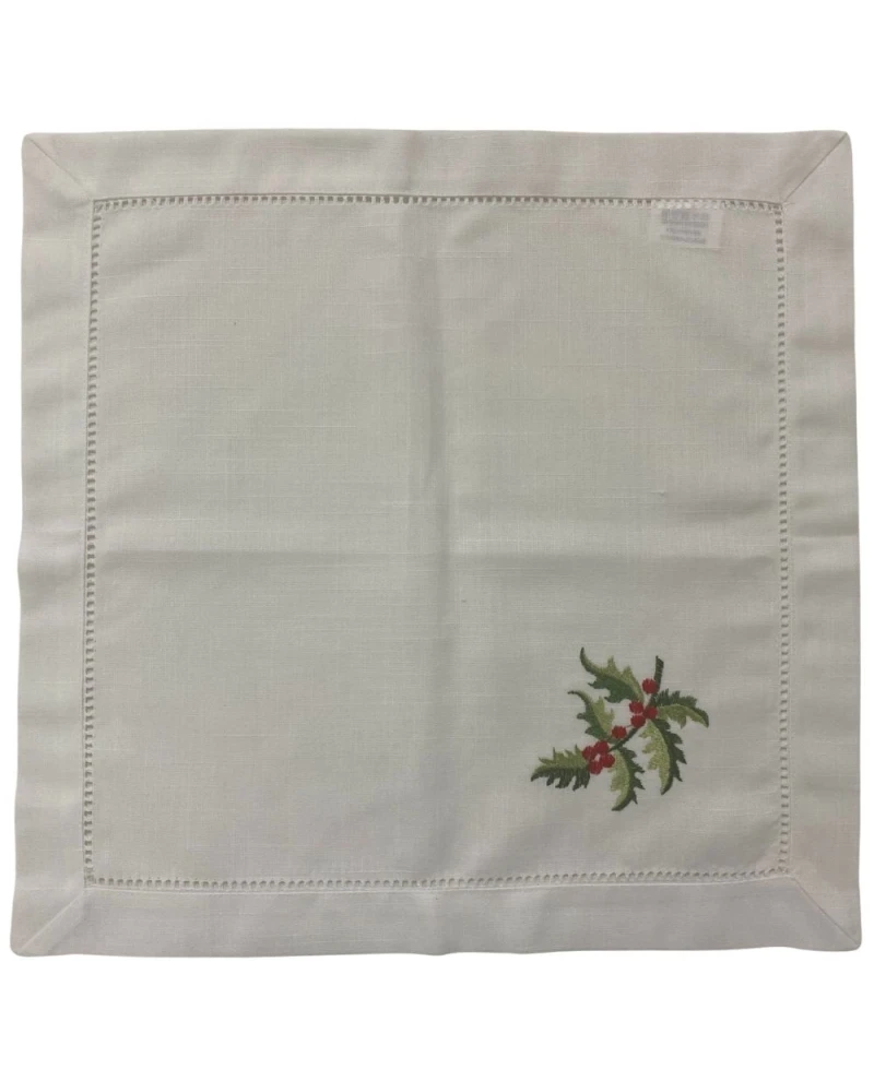 Guardanapo Natalino Off-White - 0,45x0,45cm