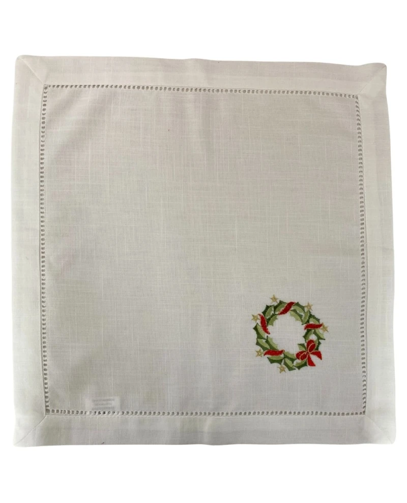 Guardanapo Natalino Off-white - 0,45x0,45cm