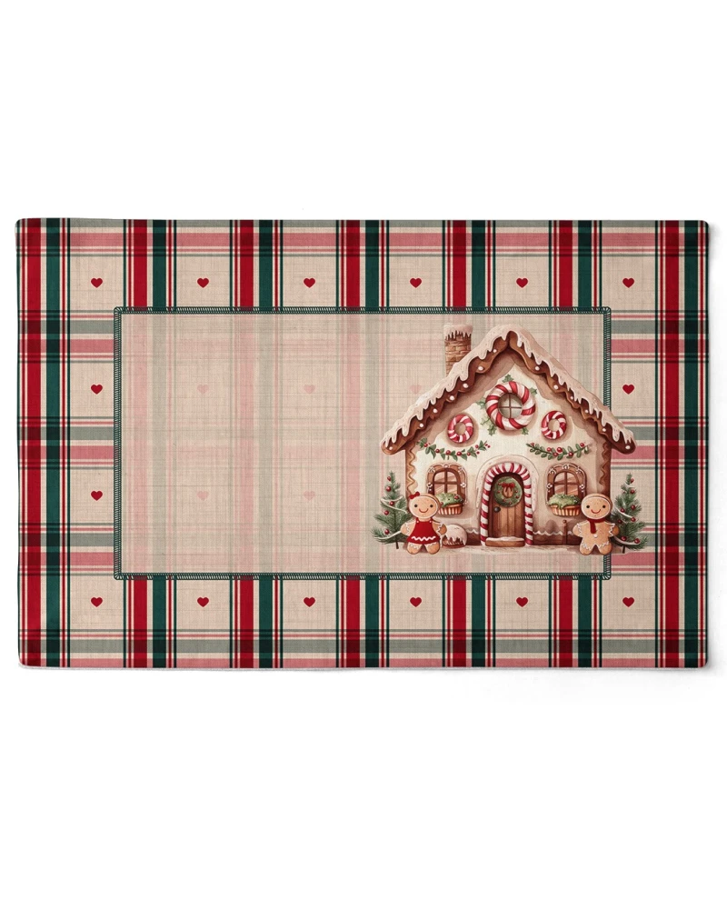 Jogo Americano Natalino - A Magia dos Biscoitos kit com 2 unidades 0,38x0,48cm