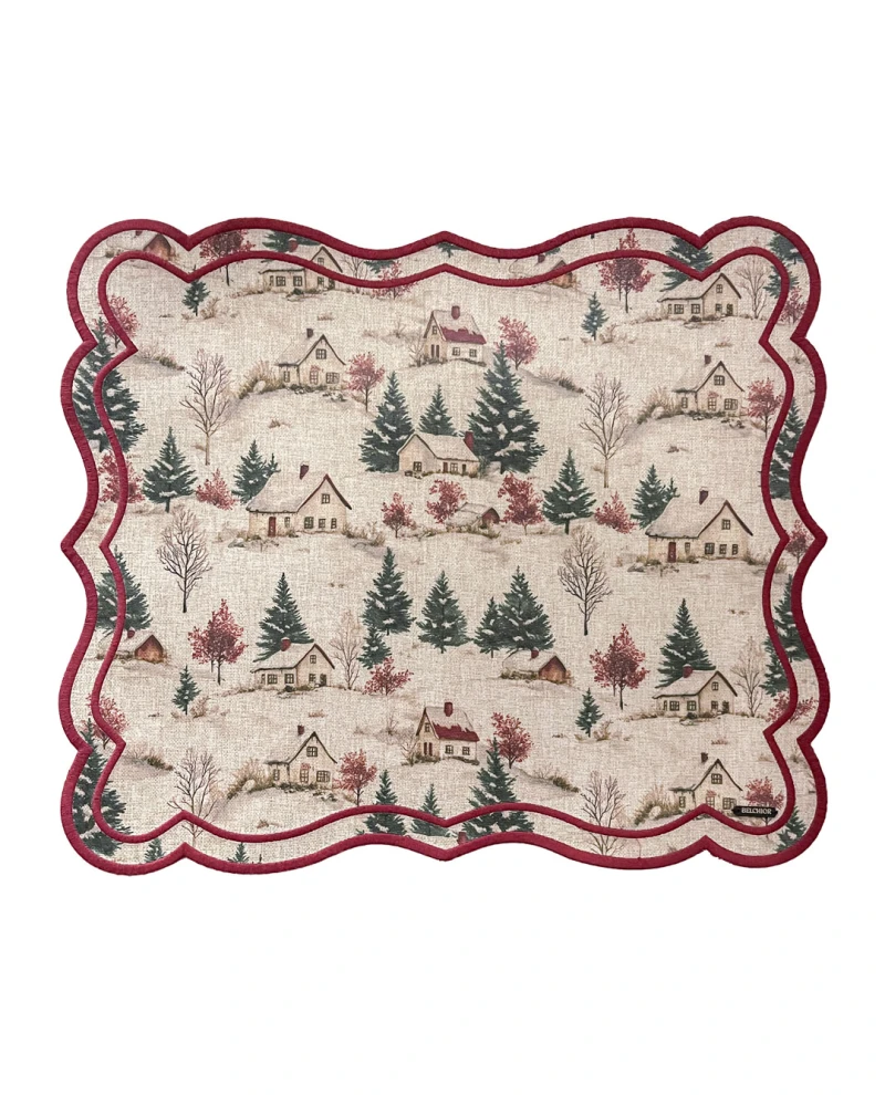 Jogo Americano Natalino - Vila do Noel 0,38x0,44cm