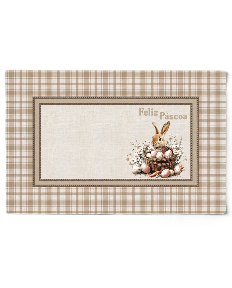 Jogo Americano Páscoa Bege - 48 x 31cm