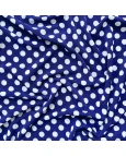 Liganete Estampada Azul Royal c/ bola branca P - 96% Poliéster 4% Elastano 1,50 Largura