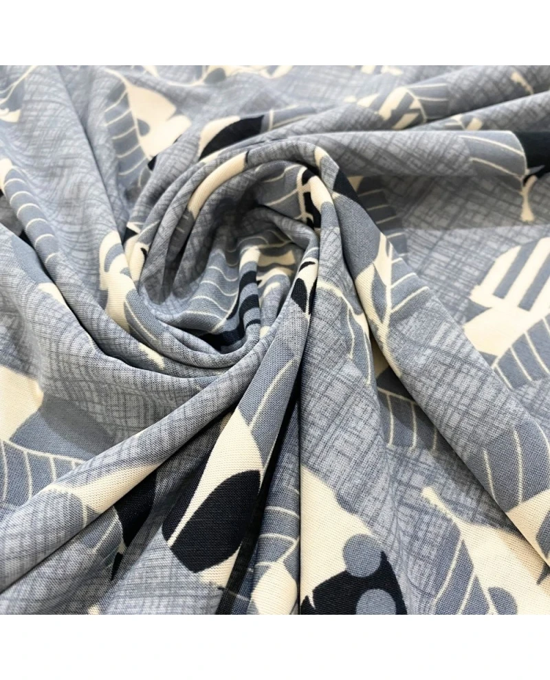 Liganete Estampada Cinza - 95% Poliéster 5% Elastano 1,50 Largura