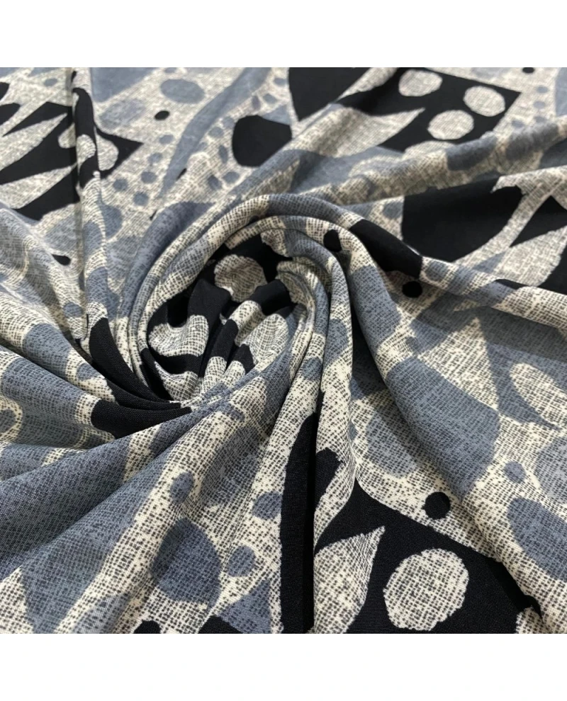 Liganete Estampada Cinza - 95% Poliéster 5% Elastano 1,50 Largura