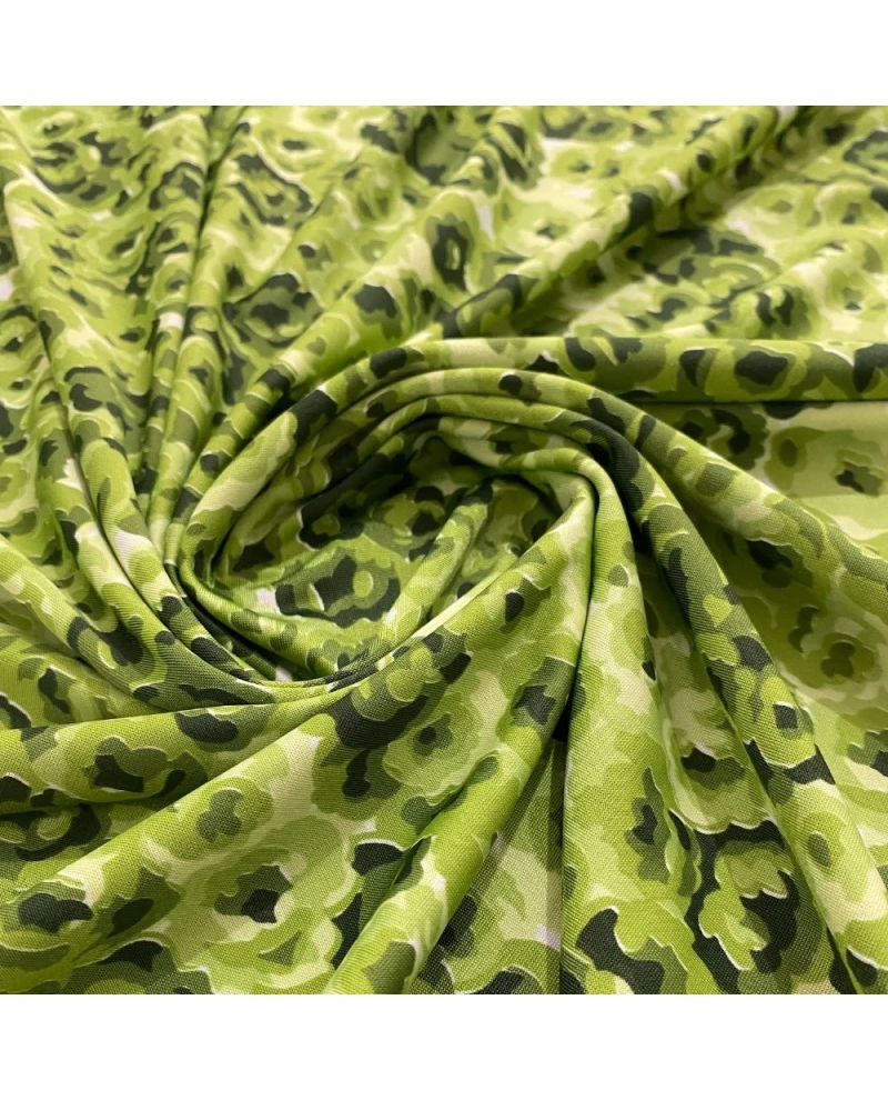 Liganete Estampada Floral Verde - 80% Poliamida 20% Elastano 1,50 Largura