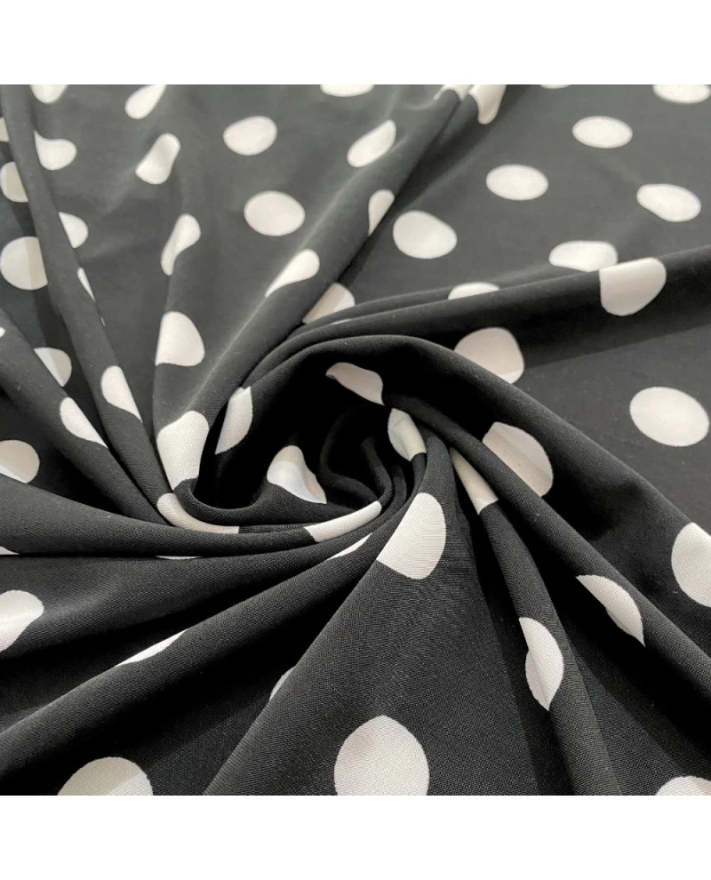 Liganete Estampada Preta c/ bola branca G - 96% Poliéster 4% Elastano