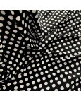 Liganete Estampada Preta c/ bola branca P - 96% Poliéster 4% Elastano 1,60 Largura