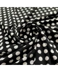 Liganete Estampada Preta c/ bola branca P - 96% Poliéster 4% Elastano 1,60 Largura