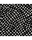 Liganete Estampada Preta c/ bola branca P - 96% Poliéster 4% Elastano 1,60 Largura