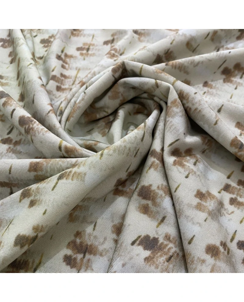 Liganete Estampada Riscos Bege - 96% Viscose 4% Elastano 1,48 Largura